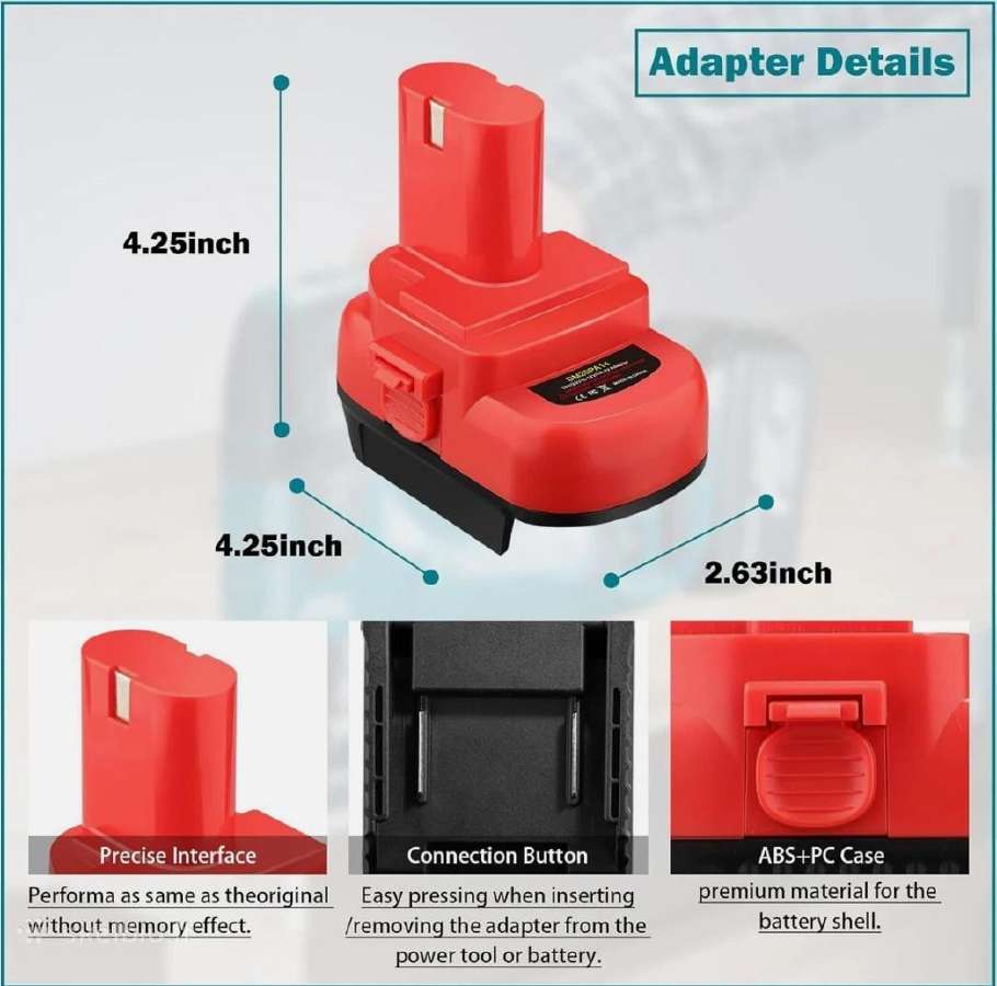 Adapteris skirtas "Dewalt" "Milwaukee" ir "Makita" - nuotraukos Nr. 4