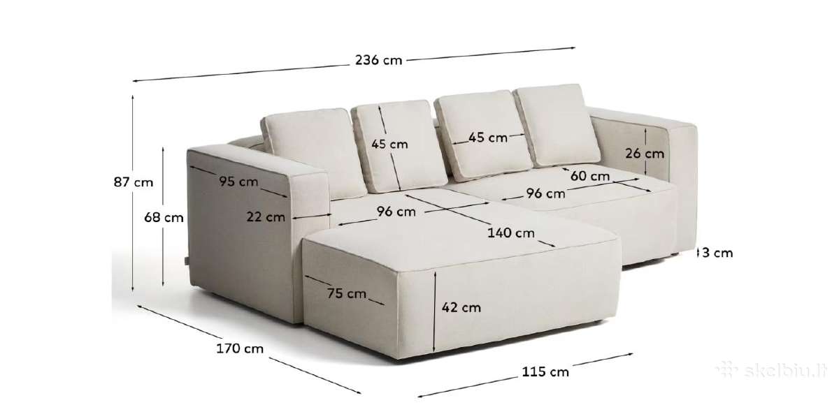Nauja kampinė sofa