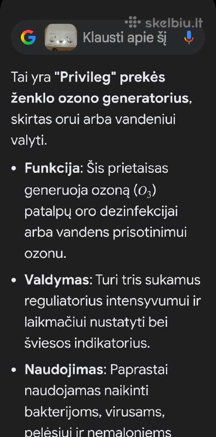 Ozono Generatorius <Privileg > - nuotraukos Nr. 14