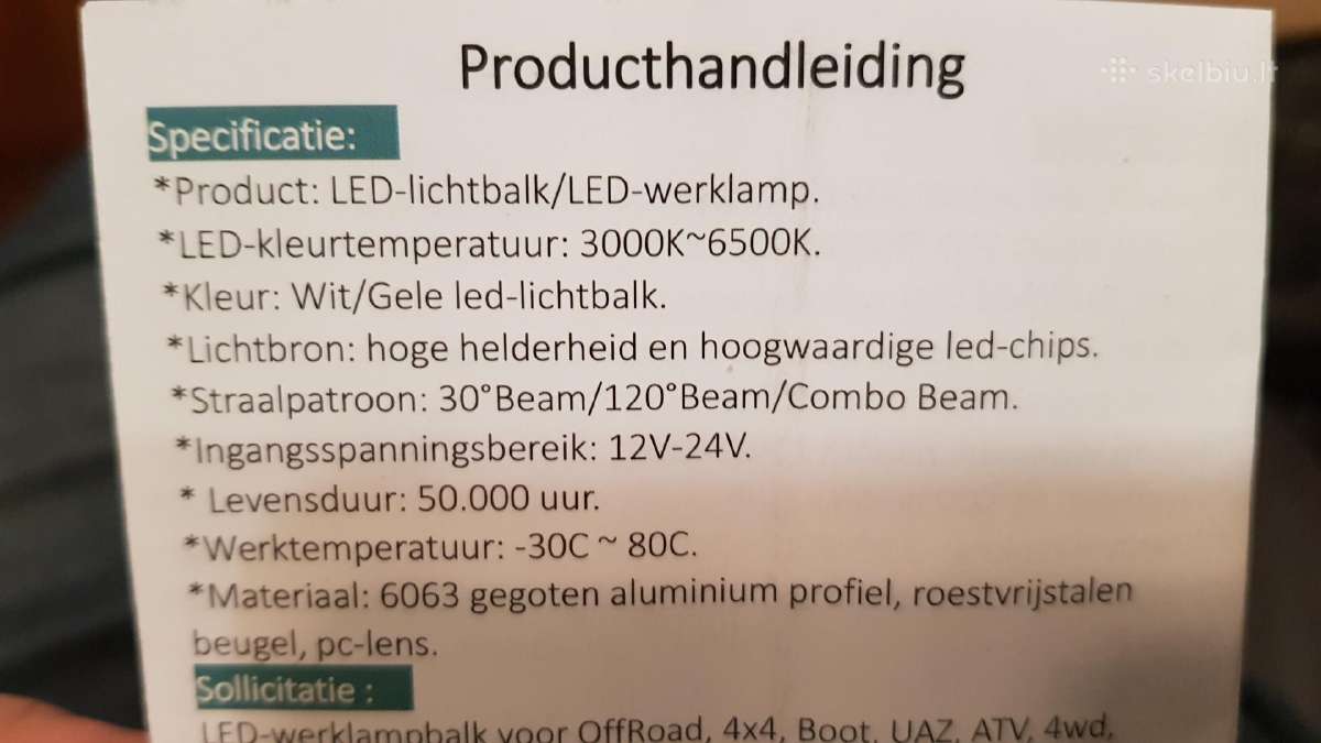 LED lempa su magnetiniais laikikliais - nuotraukos Nr. 7