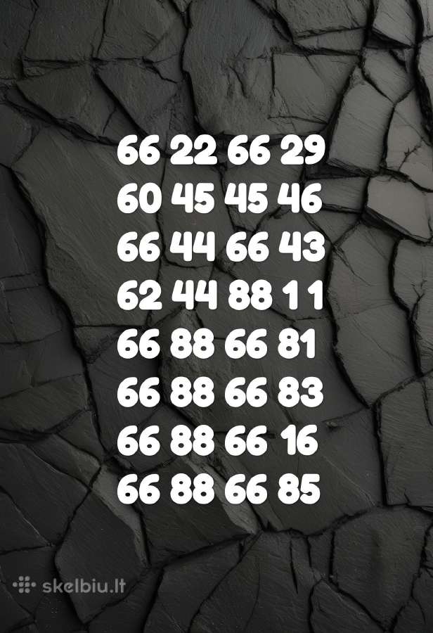Gražus numeris 6688668 už 35€