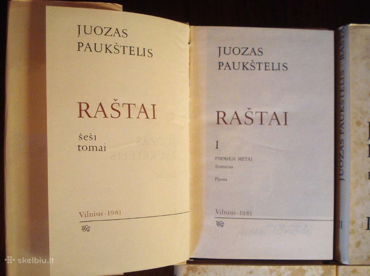 Juozas Paukštelis Pilnas raštų rinkinys I-vi tomai - nuotraukos Nr. 2