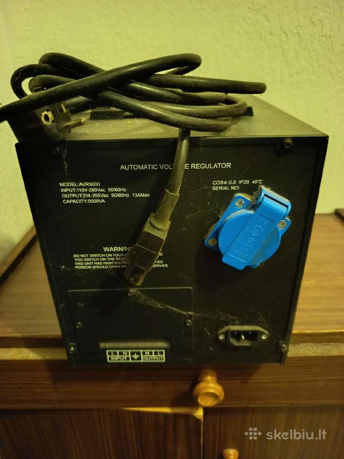 Vienfazis įtampos stabilizatorius Avr5000. 5000va
