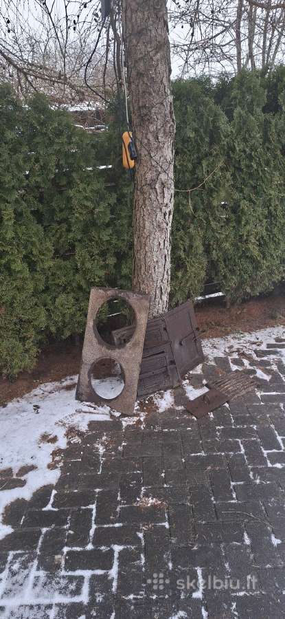 Autentiškos ketaus durelės ir krosnies plokštė - nuotraukos Nr. 8