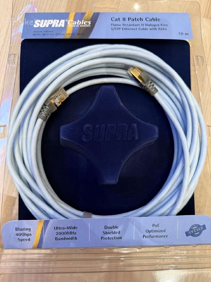 Supra cat 8 network patch cable