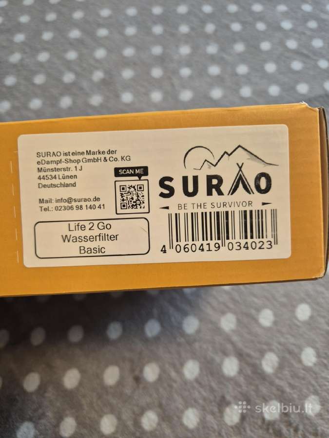 Surao Life 2 Go Basic vandens filtras / survival - nuotraukos Nr. 2