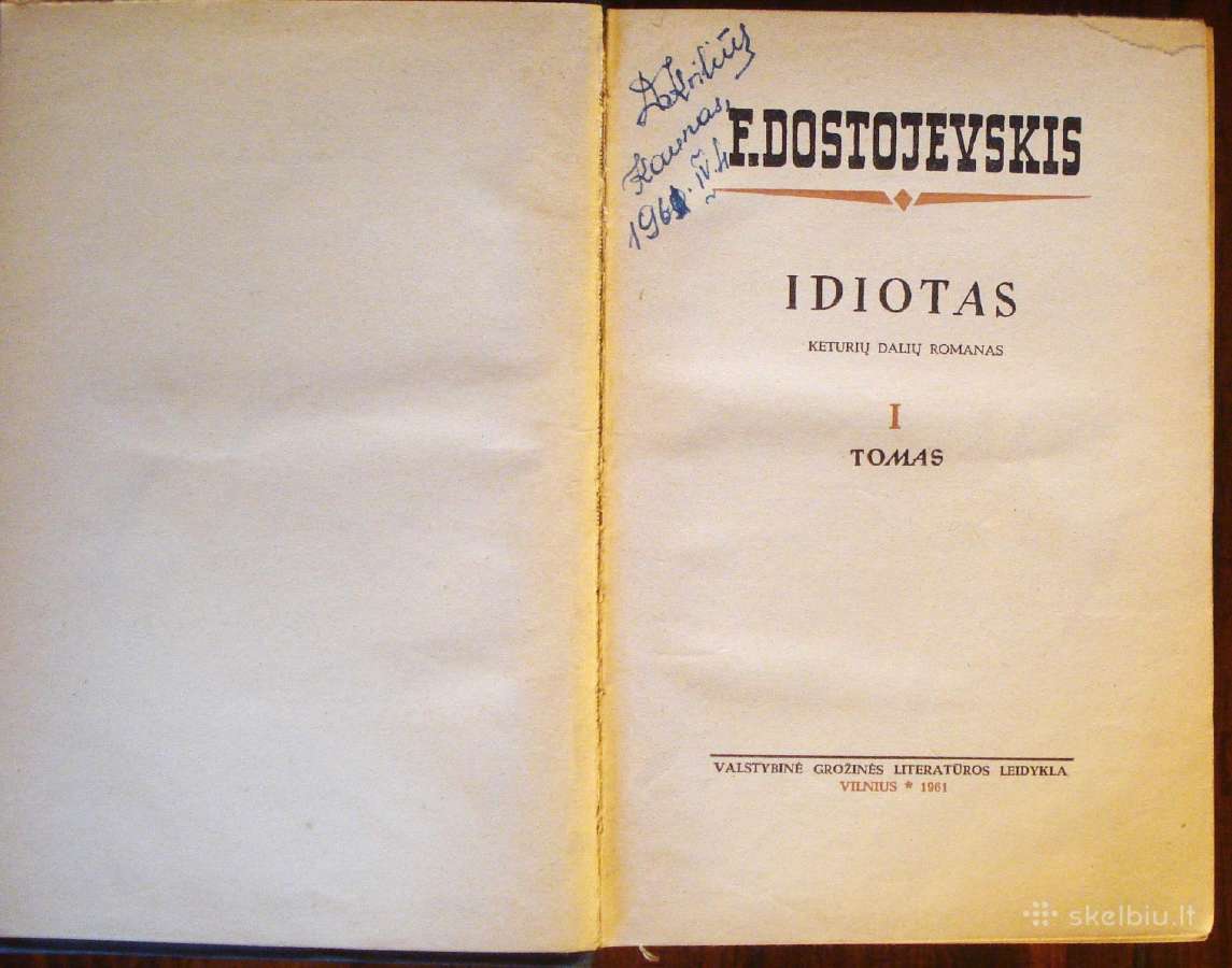 Fiodoras Dostojevskis "Idiotas" III tomai - nuotraukos Nr. 2