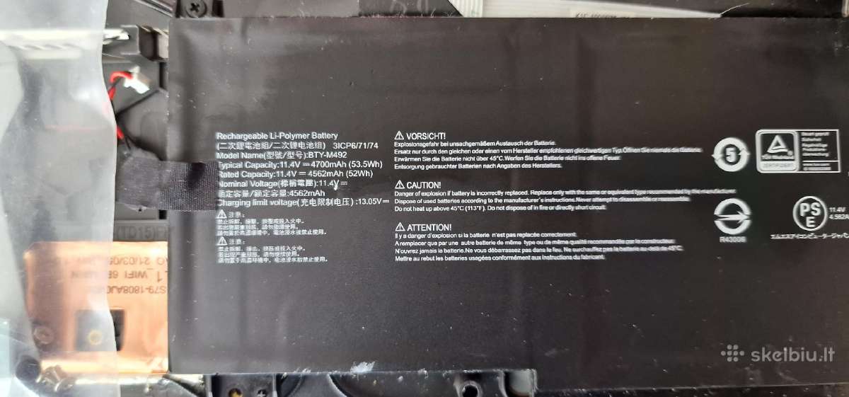 Lenovo , Asus, Acer originalios naudotos baterijos - nuotraukos Nr. 13