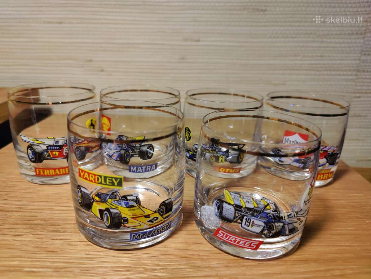 Vintažinių Formulė 1 taurių rinkinys 6 vnt.