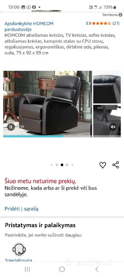 Elektrinis Atlošiamas fotelis - nuotraukos Nr. 7
