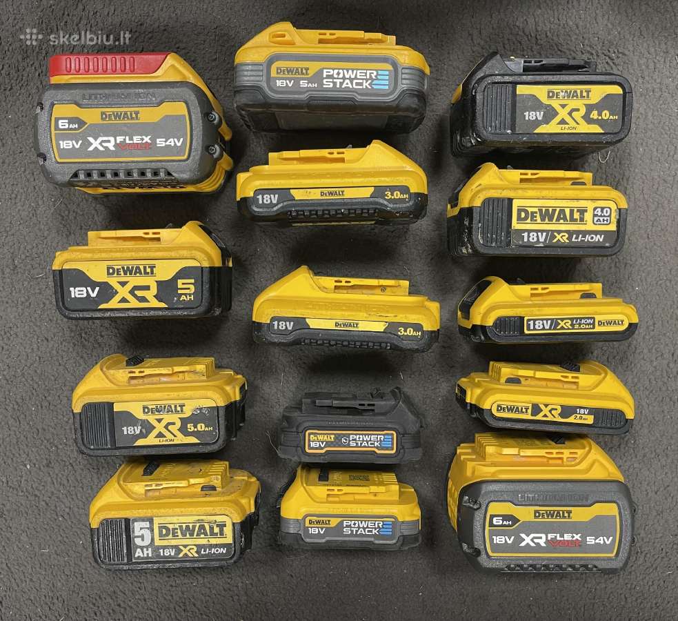 Milwaukee, Dewalt baterijos - nuotraukos Nr. 4