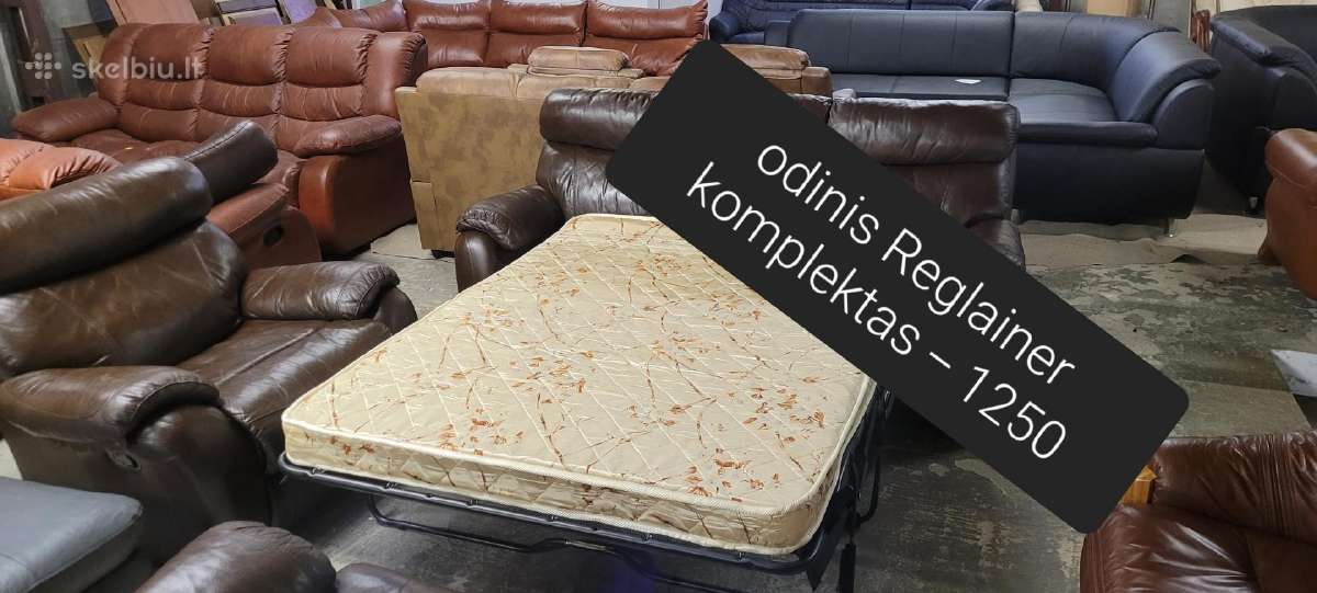 Nauji ir Naudoti Odiniai Baldai kampas sofa lova - nuotraukos Nr. 13