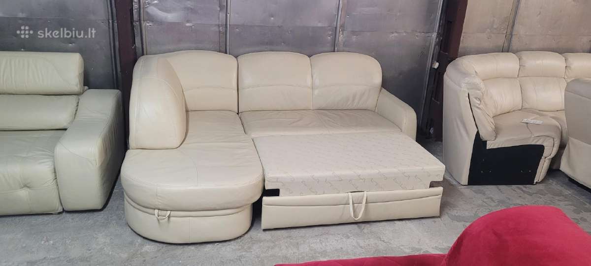 Nauji ir Naudoti Odiniai Baldai kampas sofa lova - nuotraukos Nr. 8