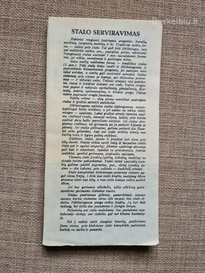 Stalo serviravimas - nuotraukos Nr. 3