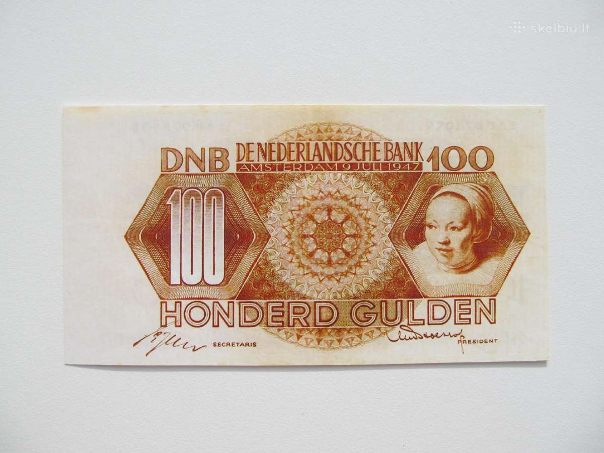 100 guldenu , Nyderlandai , 1947