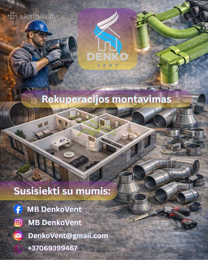 Rekuperacijos montavimas