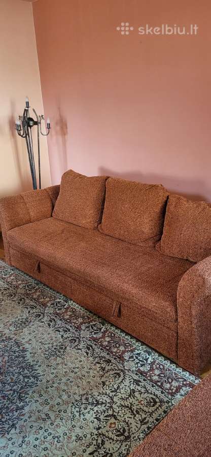 Didelė sofa-lova ir dvivietė sofa