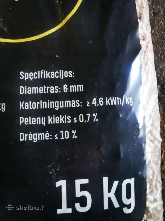 Medžio pjuvenų granulės 6mm