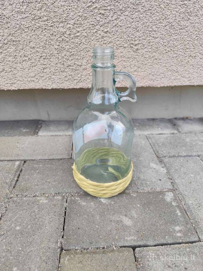 Vyno butelis krepšyje su rankena 1l