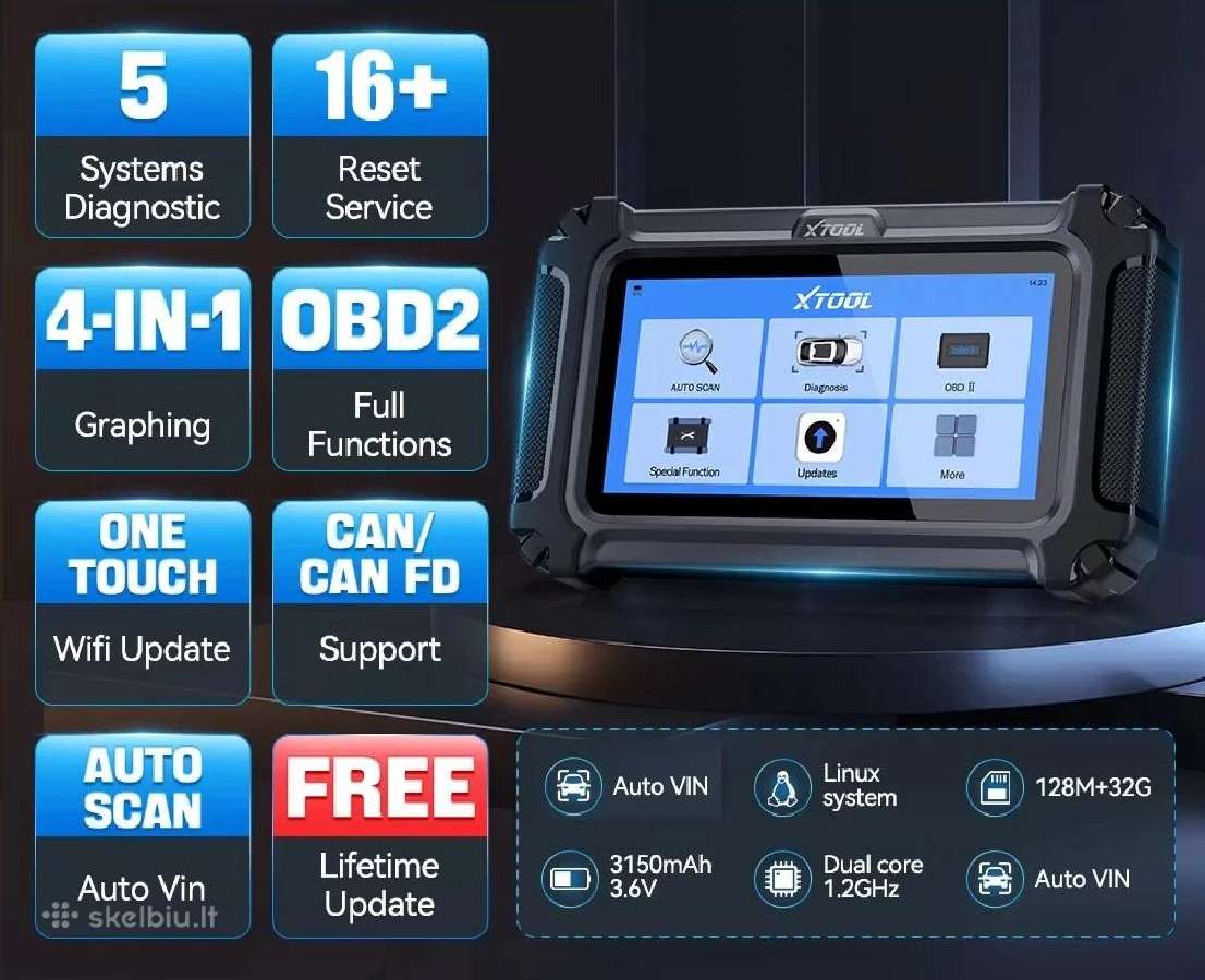 Diagnostikos prietaisas Obd2 WiFi Xtool D5s - nuotraukos Nr. 3