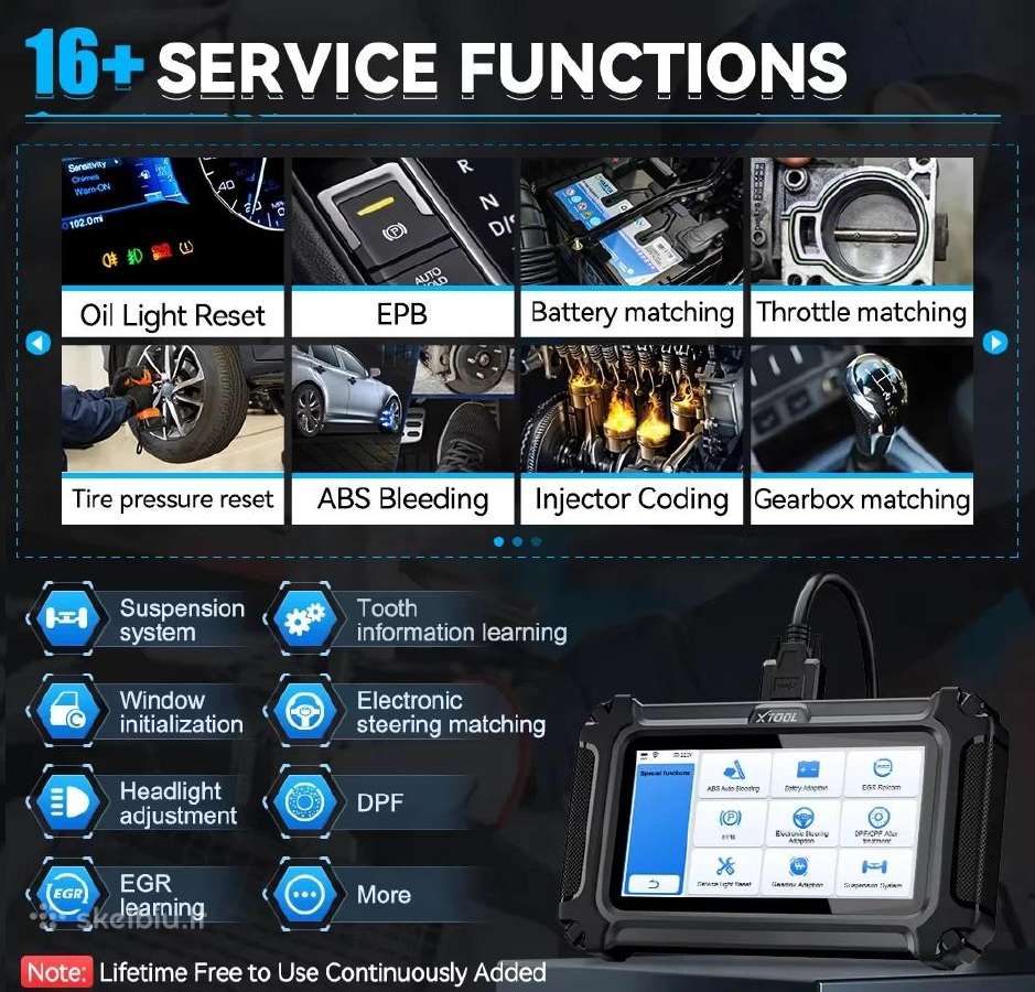Diagnostikos prietaisas Obd2 WiFi Xtool D5s - nuotraukos Nr. 4