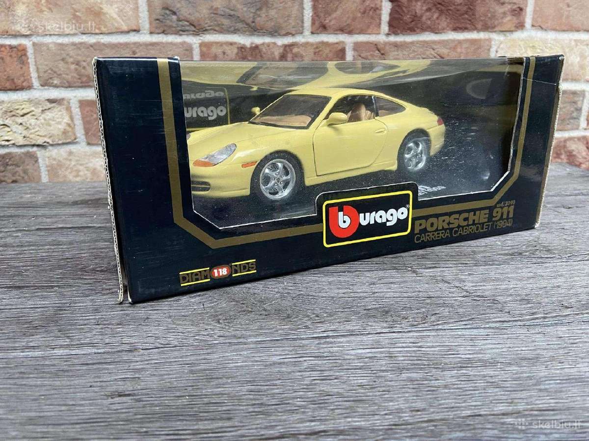 1:18 porsche carrera 911 modeliukas modelis