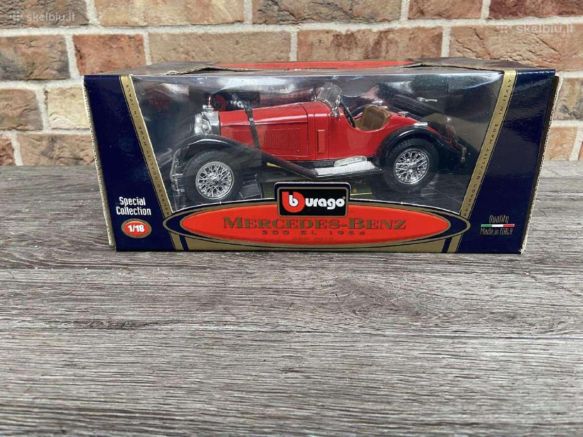 Mercedes ssk 1:18 tarpukario modelis diecast