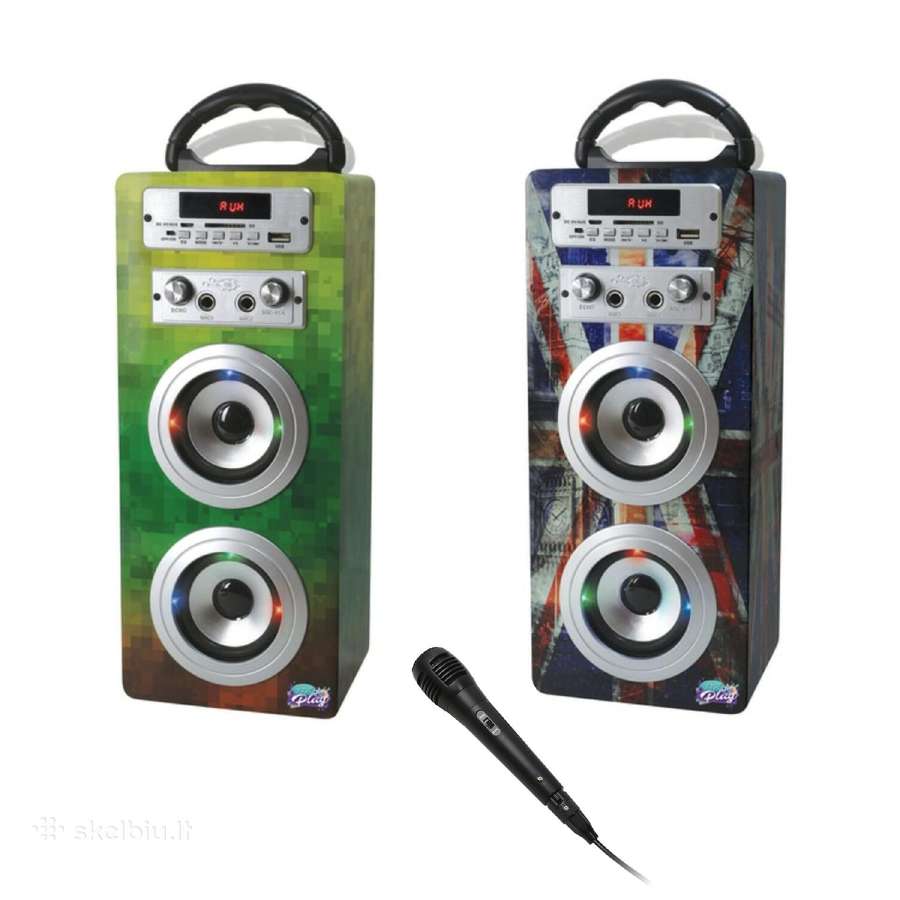 Kolonėlė su priedais Wooden Karaoke didmena
