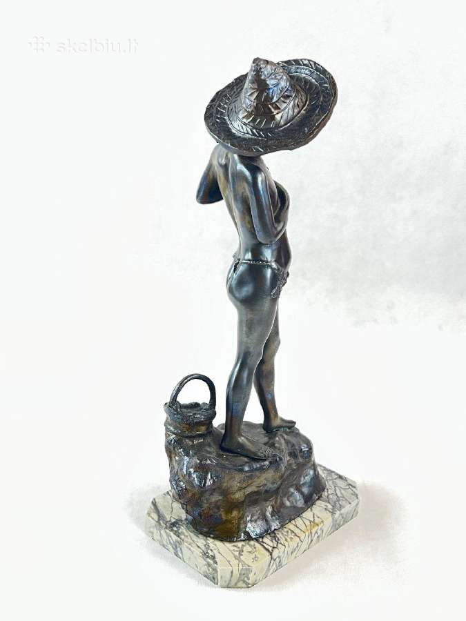 Metalinė statula ant akmens "Žvėjys" - nuotraukos Nr. 8