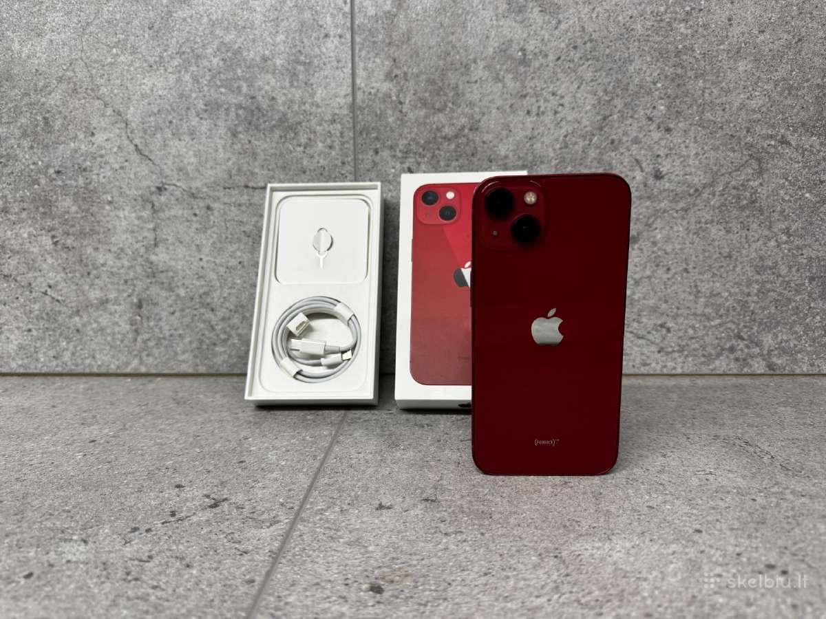 Apple iPhone 13 Red 256gb Išskirtinis, Gera būklė