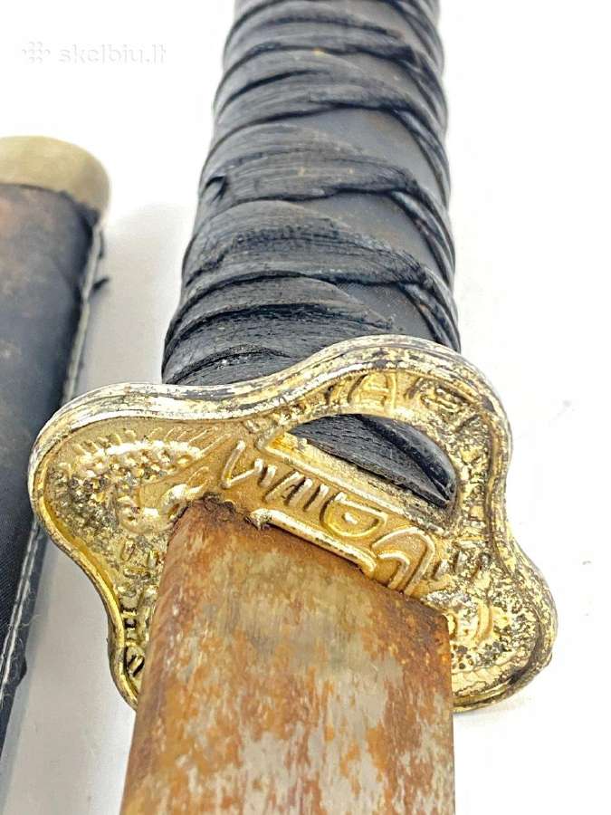 Japoniška katana su žalvariu ir dėklu - nuotraukos Nr. 7