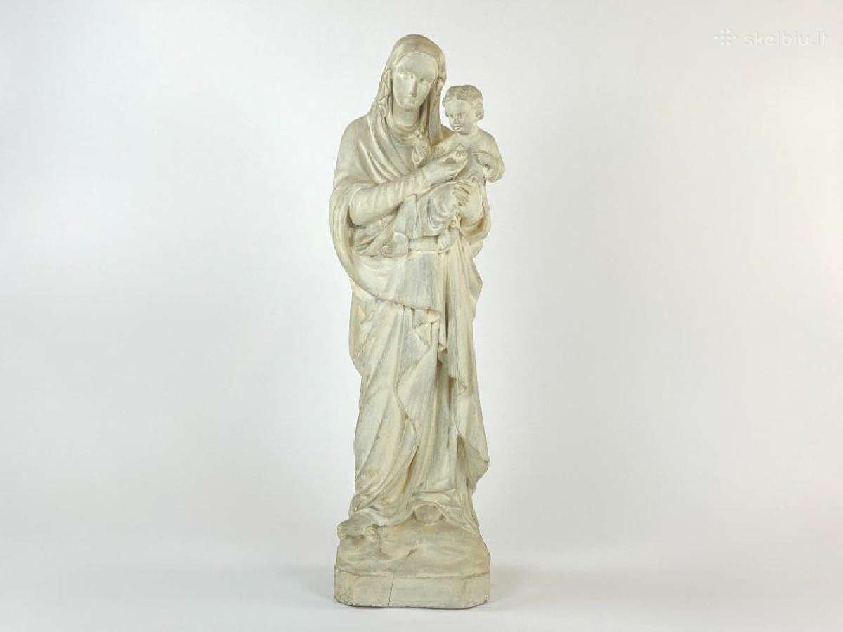 Gipsinė Švč. Mergelės Marijos ir kūd. Jėzaus statu