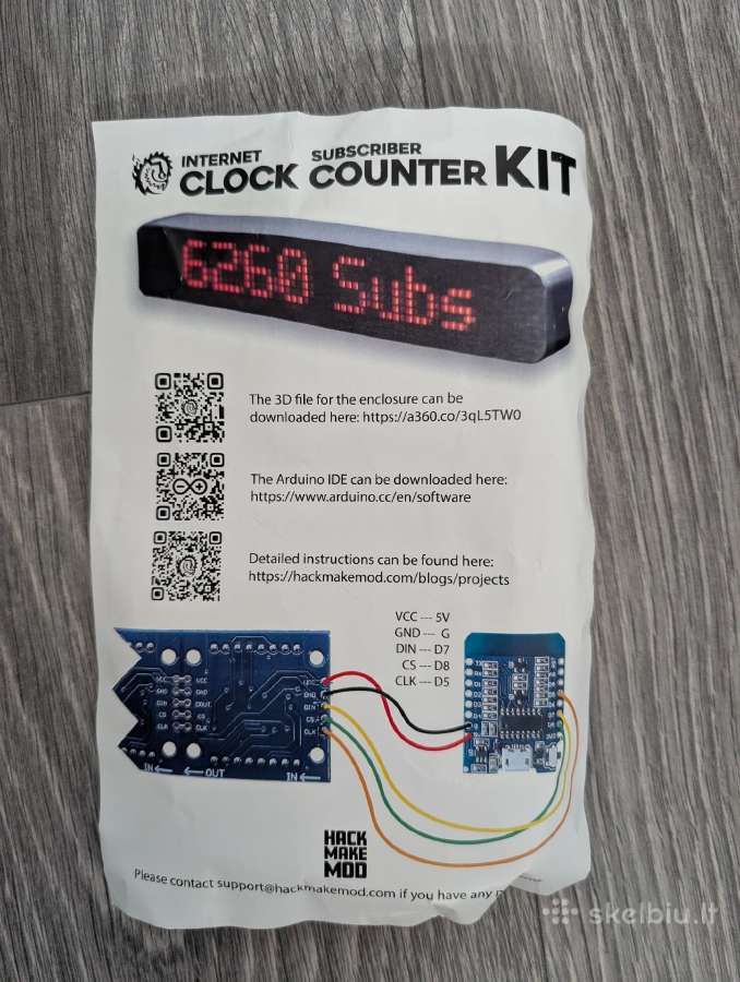 LED modulis su mikro kontroleriu