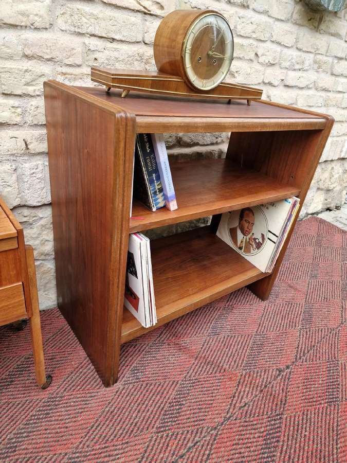 Vintažinė mid century riešutmedžio lentyna - nuotraukos Nr. 3