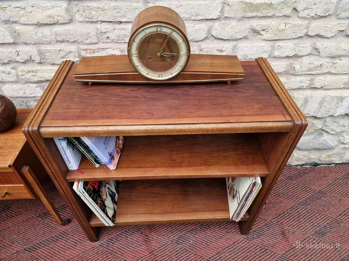 Vintažinė mid century riešutmedžio lentyna - nuotraukos Nr. 4
