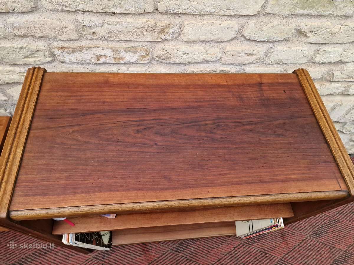 Vintažinė mid century riešutmedžio lentyna - nuotraukos Nr. 5