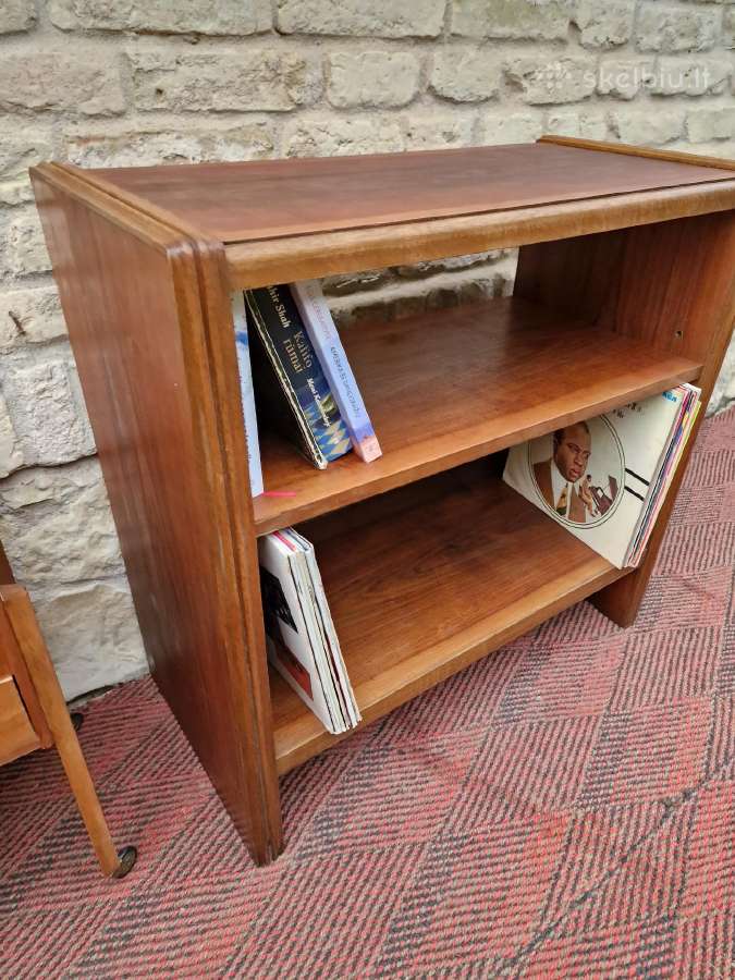 Vintažinė mid century riešutmedžio lentyna - nuotraukos Nr. 6