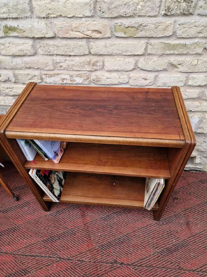 Vintažinė mid century riešutmedžio lentyna - nuotraukos Nr. 12