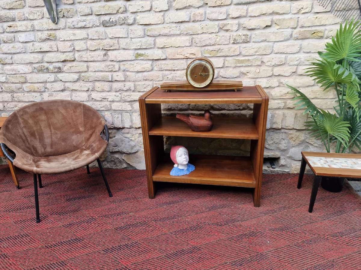 Vintažinė mid century riešutmedžio lentyna - nuotraukos Nr. 18
