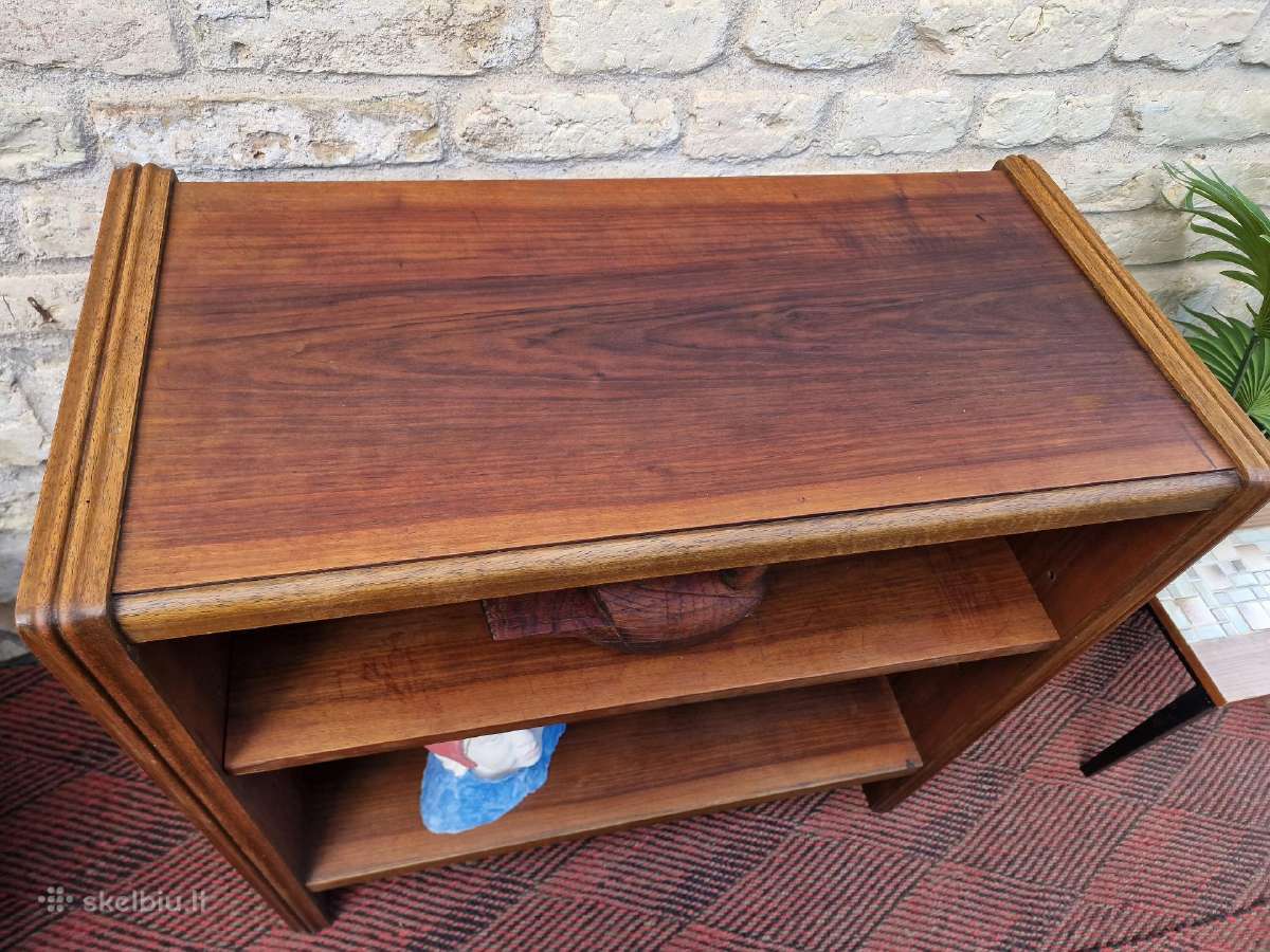 Vintažinė mid century riešutmedžio lentyna - nuotraukos Nr. 19