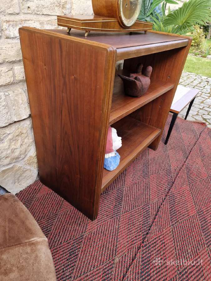 Vintažinė mid century riešutmedžio lentyna - nuotraukos Nr. 20
