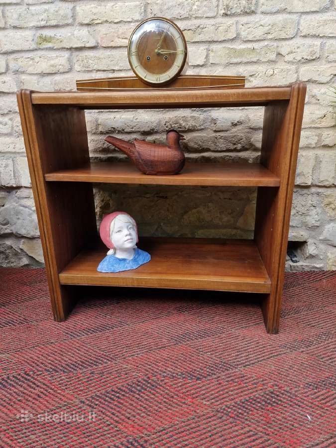Vintažinė mid century riešutmedžio lentyna - nuotraukos Nr. 21