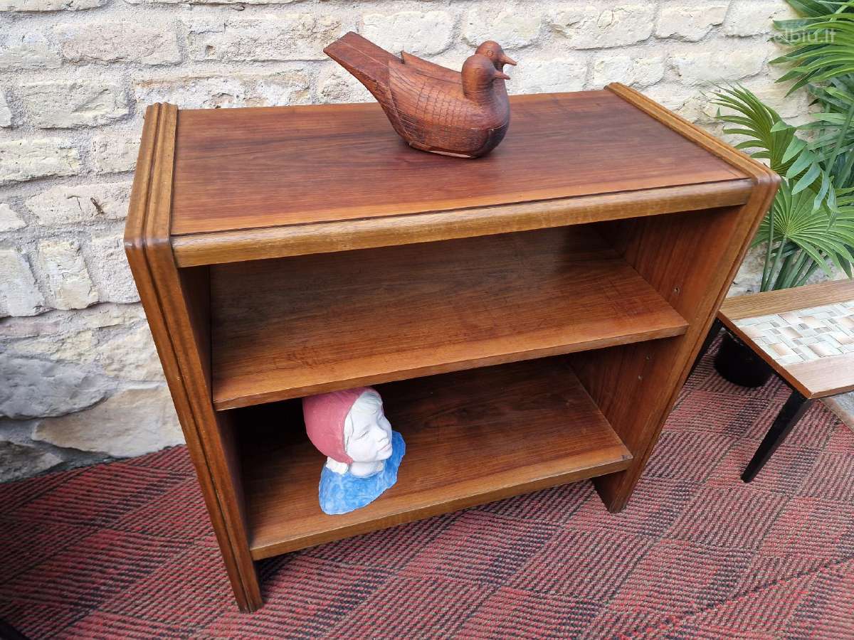 Vintažinė mid century riešutmedžio lentyna - nuotraukos Nr. 22