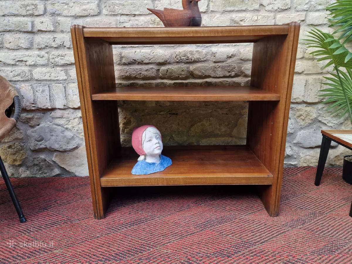 Vintažinė mid century riešutmedžio lentyna - nuotraukos Nr. 23