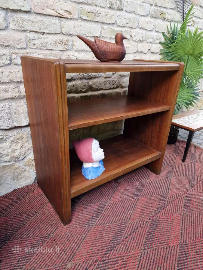 Vintažinė mid century riešutmedžio lentyna - nuotraukos Nr. 26
