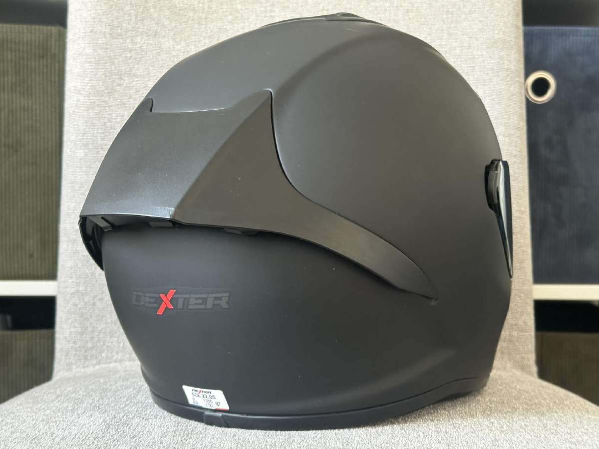 Motociklo šalmas Dexter Black Mat M ir L Dydžiai - nuotraukos Nr. 6