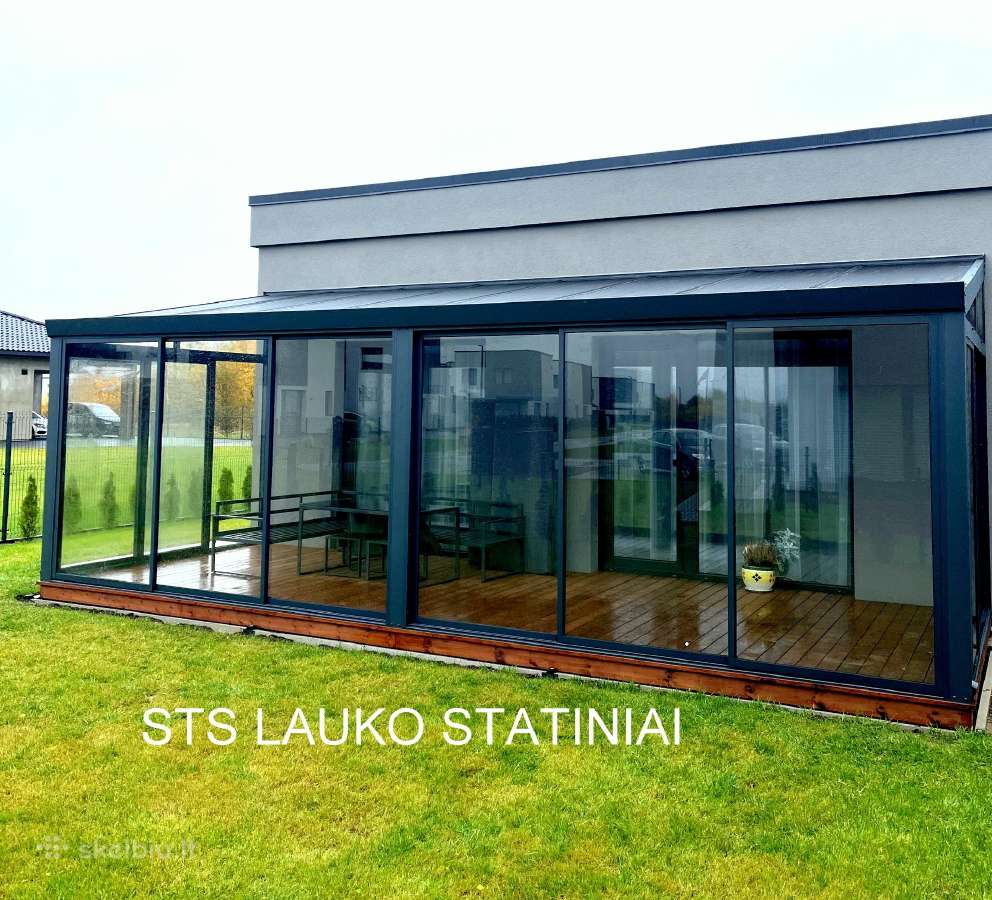 Stoginės, terasos, stiklinimas