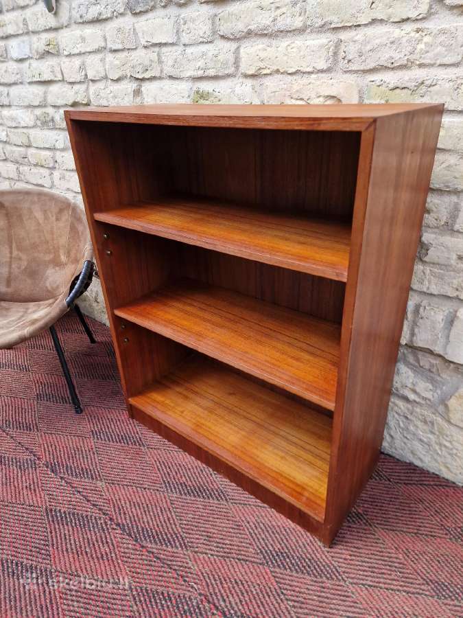 Vintažinė mid century tikmedžio knygų lentyna - nuotraukos Nr. 22