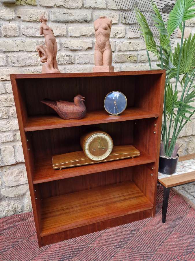 Vintažinė mid century tikmedžio knygų lentyna - nuotraukos Nr. 23