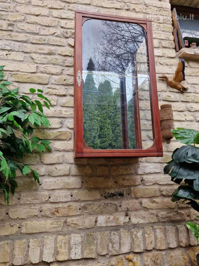 Vintažinė mid century pakabinama vitrina/spintelė - nuotraukos Nr. 7